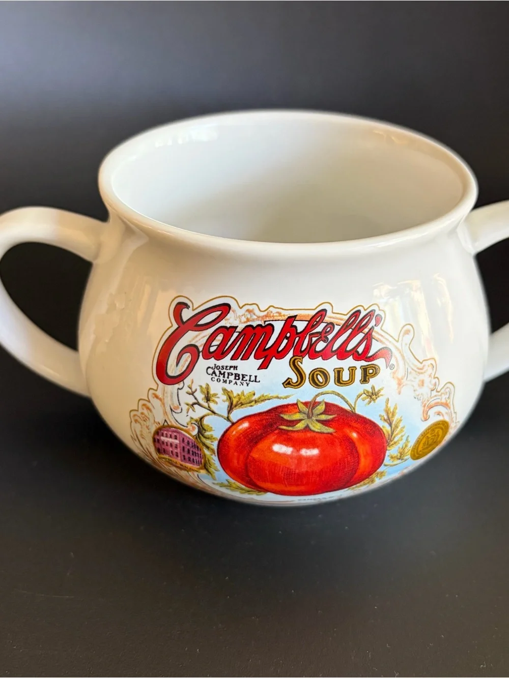 Collectible Campbell's Tomato Soup double-handled mug, Komodo Int'l Corp. 2017